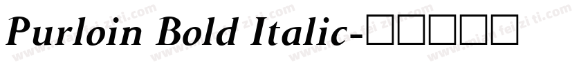 Purloin Bold Italic字体转换